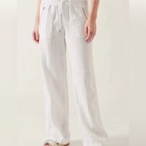 Athleta linen wide legged pant